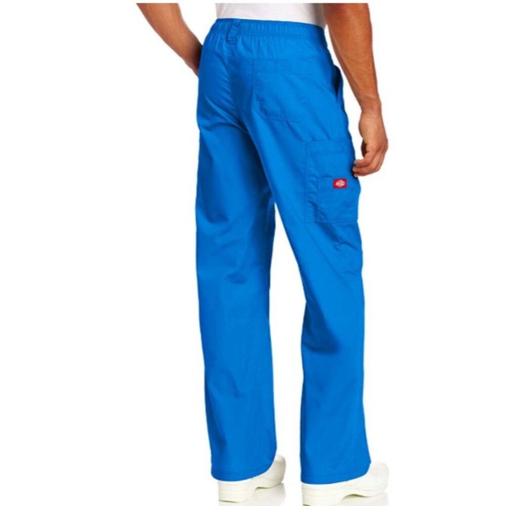 NWT Dickies Mens S Everyday Cargo Utility Scrub Pants EDS Easy Care Blue